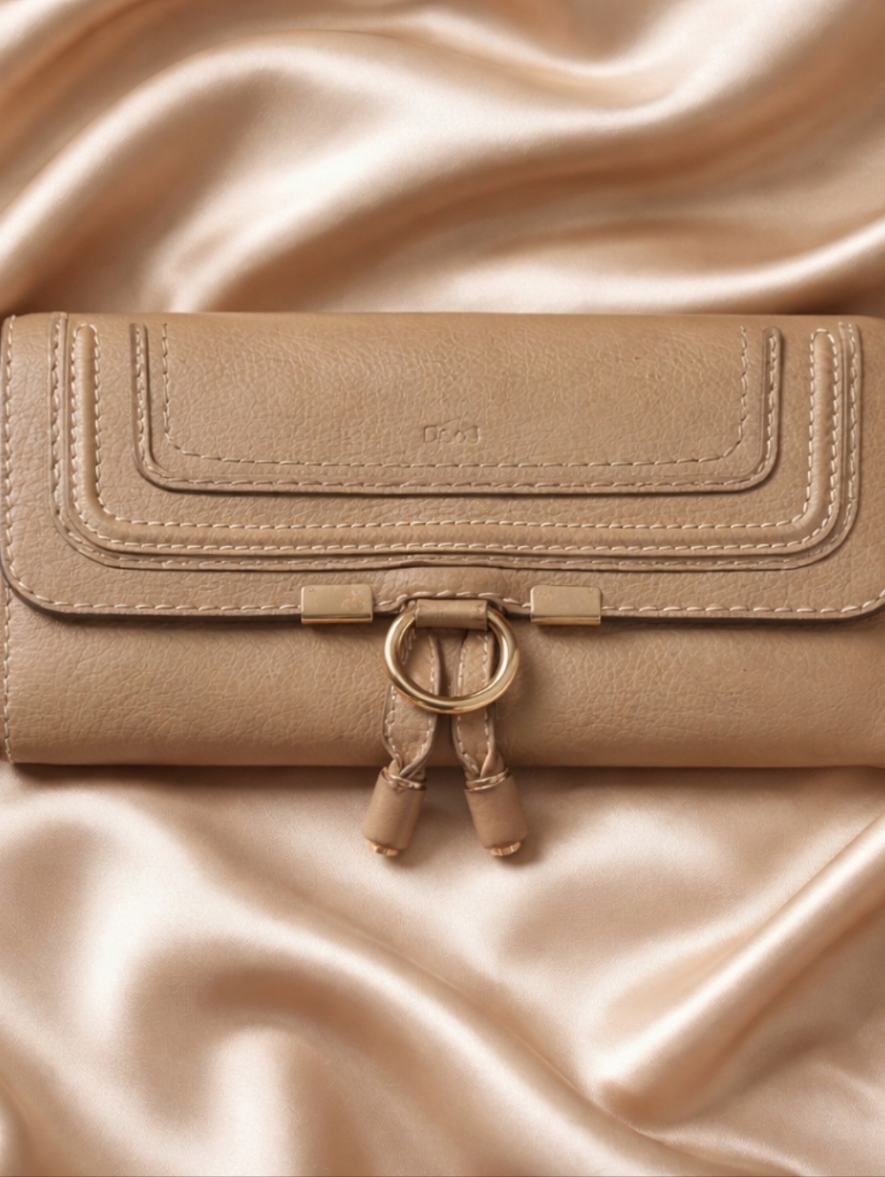 Chloe Tan Leather Long Wallet